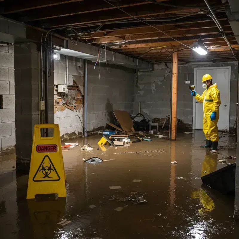 Flooded Basement Electrical Hazard in Shoemakersville, PA Property